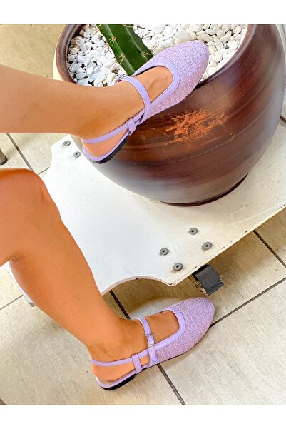 irmona Dozza Lila Tweed Fabric Tape Ballet Shoes