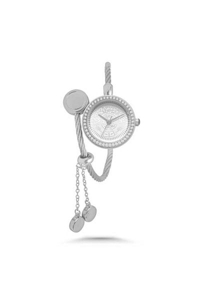 catera Women's watch that expresses authenticity, silver-colored steel, white dial