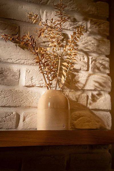 Ecocotton Eva Cream "Large Size" 100% Handmade Ceramic Vase