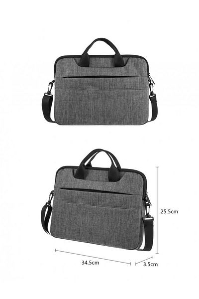 Miniso Laptop Bag - Grey - 34x3.5x25 cm