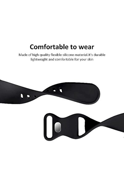 General Store Curea din silicon moale, de la General Store, compatibilă cu Apple Watch S/M, 38/40/41 MM - Negru