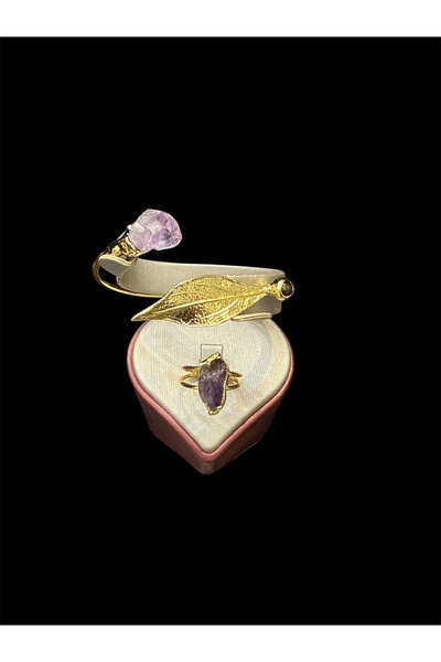 Marmara Amatist bileklik yüzük takımı