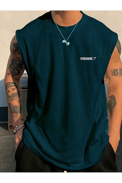 FAVORİST Gym Shark Zero Sleeve Oversize T-Shirt