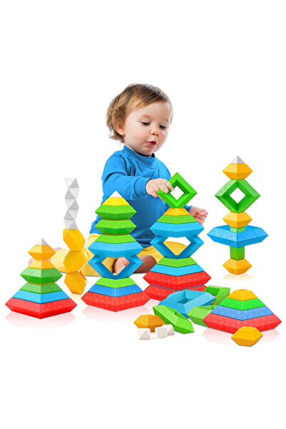 LUDIRO Σετ 30 πολύχρωμων κομματιών στοίβαξης για παιδιά 1-5 ετών, εκπαιδευτικ...