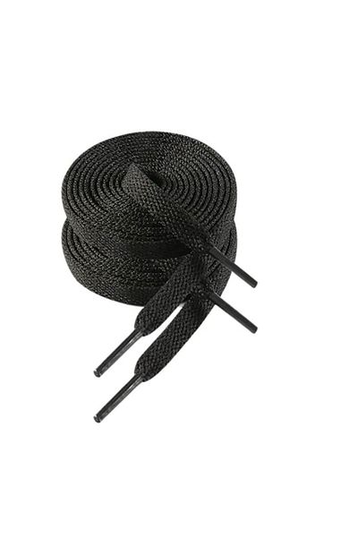 Endurance Sports Set 2 flat cotton shoelaces, universal size, 100 cm, Black
