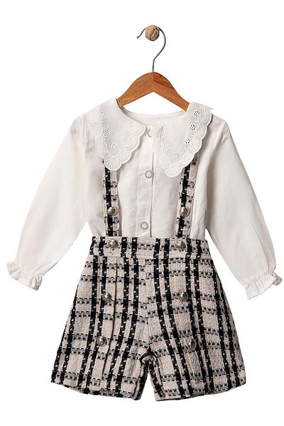 Celira White Jacquard Shirt Suit 2Y,3Y,4Y,5Y