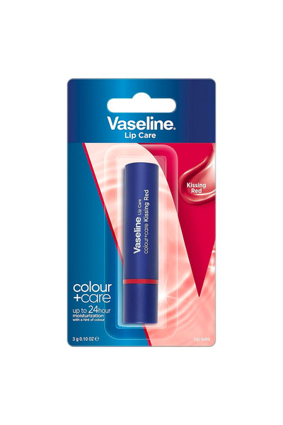 Vaseline علاج الشفاه الملون والعناية، أحمر قبلة، 3 غرام