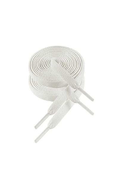 Endurance Sports Set 2 flat cotton shoelaces, Universal size, 100 cm, White