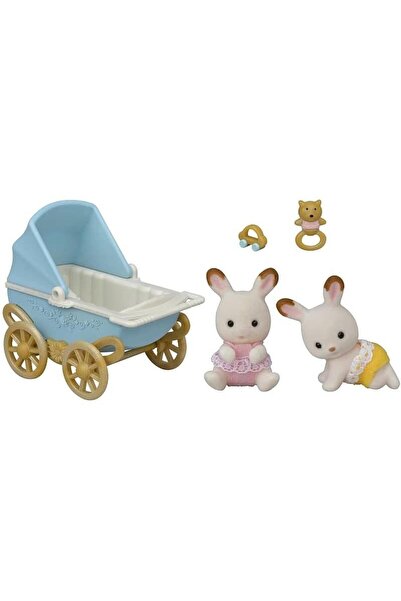 Epoch Sylvanian Families - Σετ καροτσιού για δίδυμα κουνελάκια