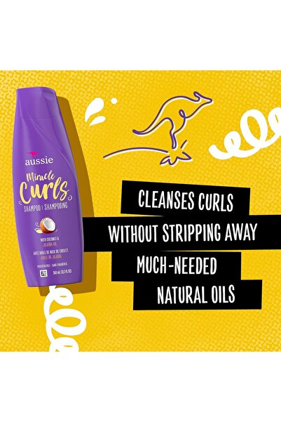 Aussie Miracle Curls Shampoo with Coconut & Jojoba Oil 360ml