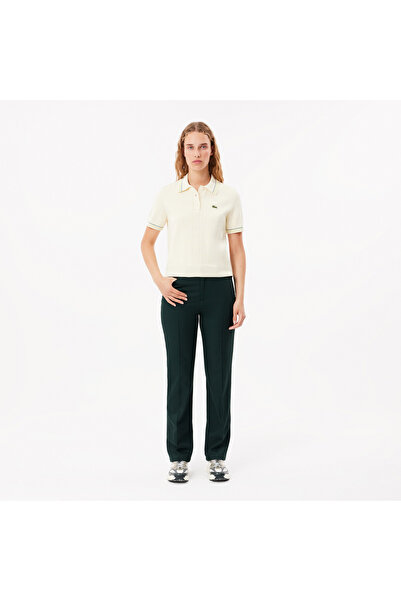 Lacoste Kadın Straight Fit Koyu Yeşil Pantolon