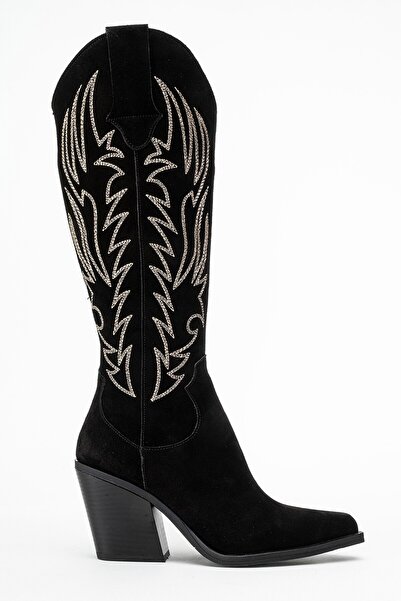 Zeynep Sıradağlı Γυναικείες μπότες Weonella Μαύρο καστόρι