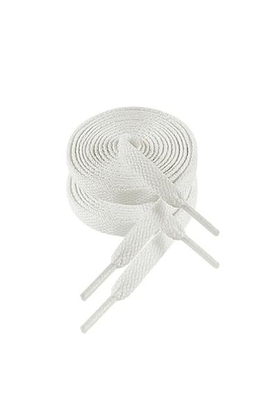 Endurance Sports Set 2 flat cotton shoelaces, Universal size, 100 cm, White