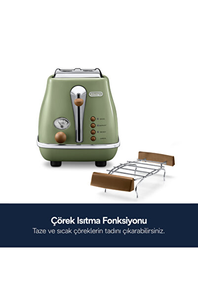 DELONGHİ Icona Vintage Two Slice Toaster Ctov 2103.gr