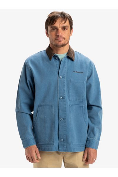 Quiksilver Gombíková bunda pre mužov. Funkcie zahŕňajú:, Kolekcia: Kolekcia Lifestyle, Továreň: Bavlna denim