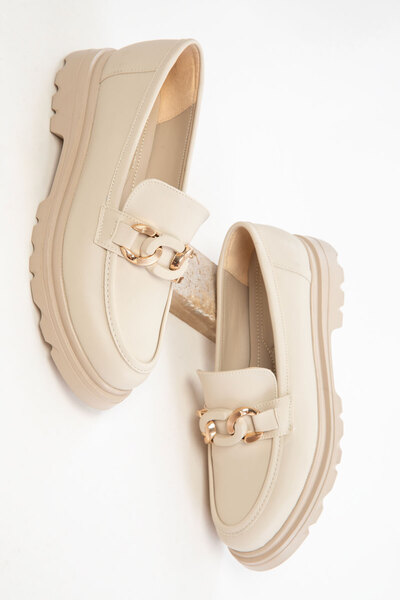 SOHO Bej Kadın Loafer Ayakkabı 20815