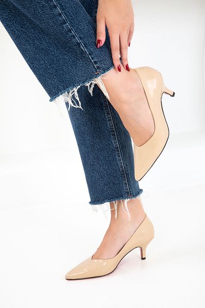 SOHO Skin Patent Leather Women's Classic Heeled Shoes 20821
