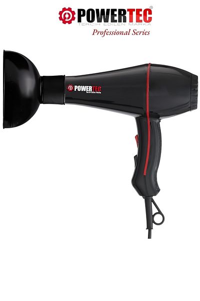 POWERTEC Tr-601 + Diffuser Volumizing Head Professional Hair Dryer & Blow Dryer (Hairdressers' Choice)