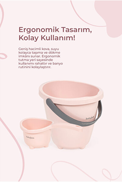 Babyjem Elegant Bebek Su Kovası & Elegant Bebek Su Maşrapası -  2'Li Set
