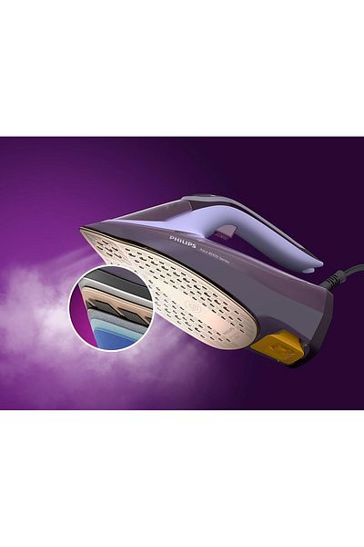 Philips Steam Iron 8000 Series - 3000W, 55G/Min Steam, 240g Steam Boost, Purple - Dst8021/36