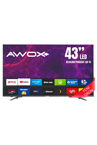 AWOX B234300FHD 43" Smart TV | Full HD LED Ekran, Dahili Uydu Alıcısı