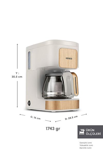 Karaca Just Coffee Aroma 2 in 1 Filter - Coffee and Tea Brewing Wood Craft Machine