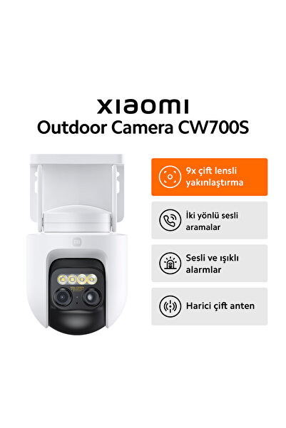Xiaomi Outdoor Camera CW700S - Akıllı Dış Mekan Kamerası 4MP 9x Zoom 360 PTZ IP66 (Xiaomi TR Garantili)