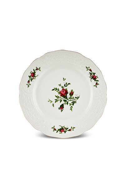 Karaca Vintage Rose Cake Plate 20 cm Cream