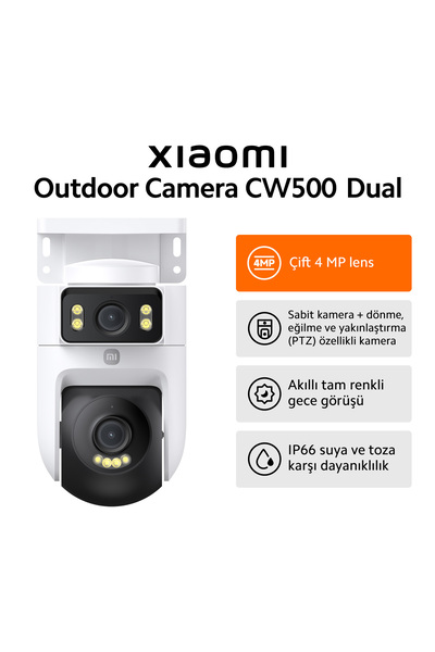 Xiaomi Outdoor Camera CW500 Dual EU Akıllı Dış Mekan Kamerası Çift Lens 4MP 360 PTZ IP66