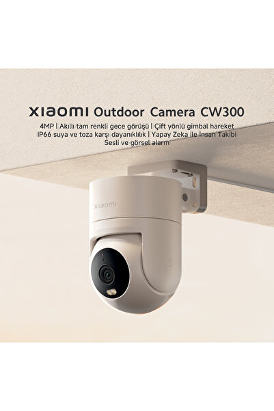 Xiaomi Outdoor Camera CW300 - Akıllı Dış Mekan Kamerası 4MP 360 PTZ IP66 (Xiaomi Türkiye Garantili)