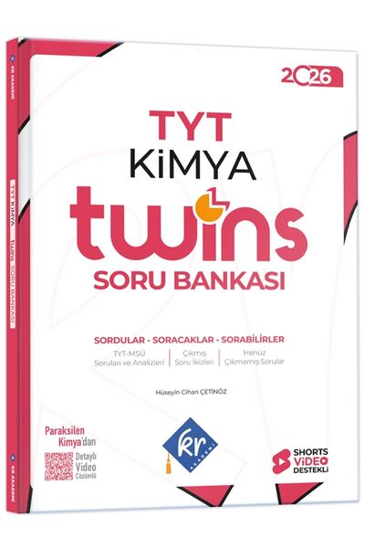 KR Akademi Yayınları 2026 TYT Twins Kimya Soru Bankası
