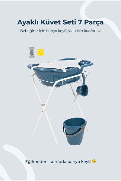 Babyjem AYAKLI BANYO SETİ 7 PARÇA