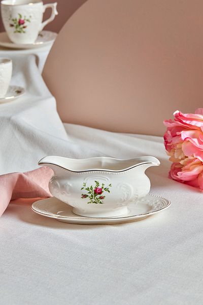 Karaca Vintage rose 2 piece sauce bowl 11.5 cm cream