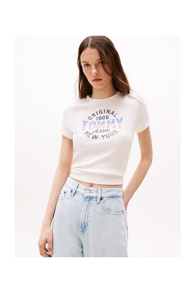 Tommy Hilfiger TJW SLIM SH TOMMY NY RIB TEE
