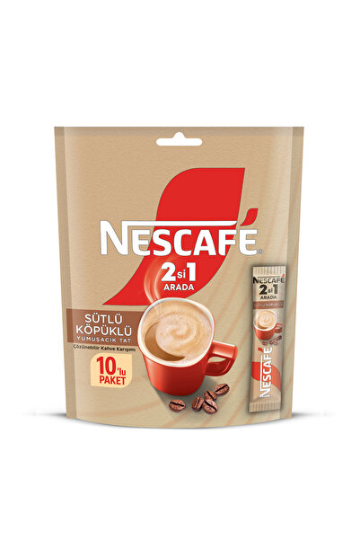 Nescafe 2si1 Arada Sütlü Köpüklü Çözünebilir Kahve 10g 10'lu Paket