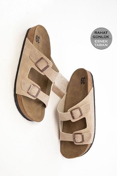 SOHO Beige Women's Slippers 17266