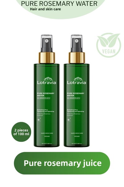 Lotravia Double Rosemary Water Hair Tonic - Fast Hair Growth Effect - Anti-Hair Loss 100ml X 2 Pcs
