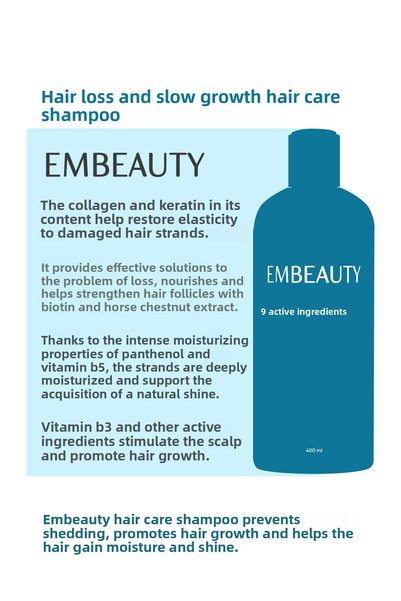 Embeauty Fast Collagen and Keratin Anti-Hair Loss Plumping Repairing Nourishing Shampoo