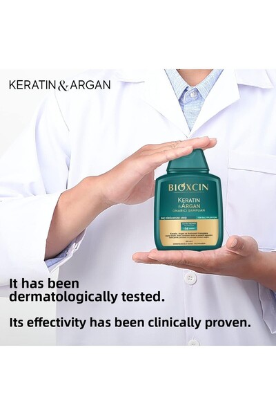 Bioxcin Keratin and Argan Shampoo 300ml - 5 Pcs + 1 Gel Gift Set