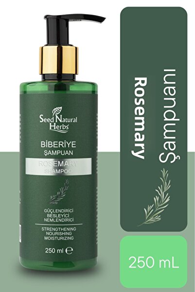 Seed Natural Herbs شامبو إكليل الجبل بخلاصة الكيراتين للمساعدة في مكافحة التساقط والنمو السريع 250 مل