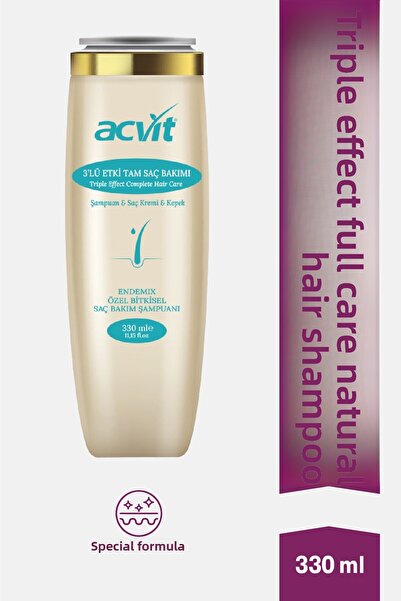 Acvit شامبو طبيعي للعناية الكاملة بالشعر مضاد للقشرة - 330 مل
