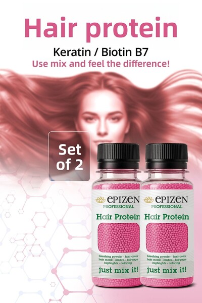 EPİZEN عبوتين من مكملات مغذية ومغذية ومدعمة بفيتامين E للشعر الصحي / بروتين ا...