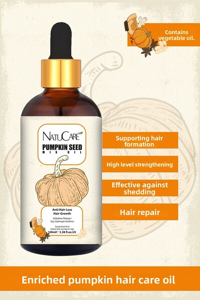 NatuCare Miraculous Oils Rapid Extension, Hair Formation, Repair Set of 3 Castor Oil (Castor), Amla, Pumpki
