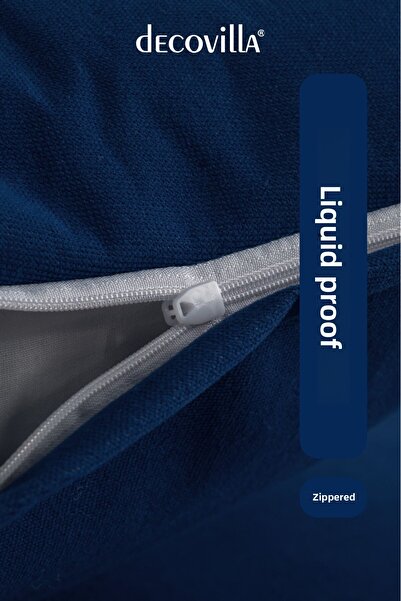 Decovilla Протектор за възглавница с микро цип, водоустойчив, комплект от 2 части, протектор за възглавници 50x70