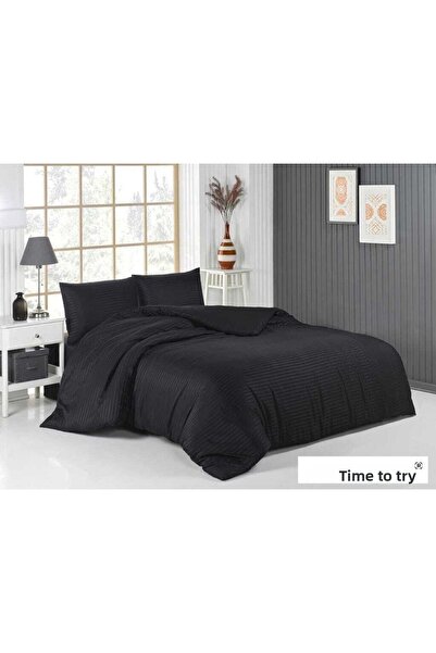 Deneme Zamanı Satin Duvet Cover Set with Dowry Box, Sheet Without Elastic, 2 Pillow Cases