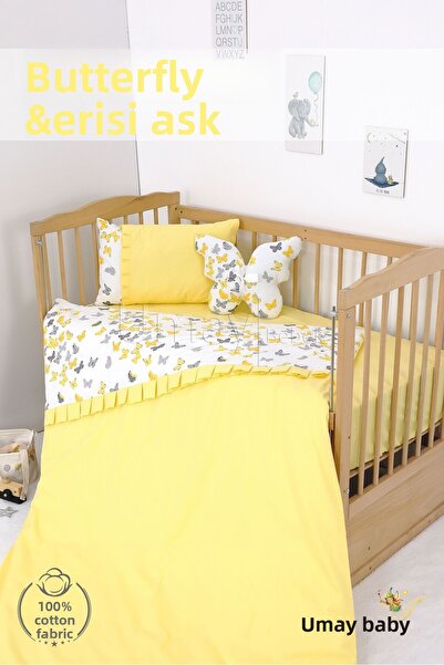 Umaybebek 100% Cotton Baby Duvet Cover and Sheet Set