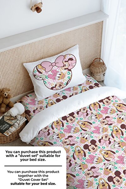 Tuğba Kuğu Σετ σεντόνια μονό - Σειρά κινουμένων σχεδίων - Μοτίβο Minnie and Friends