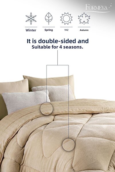 Formeya Cuvertură de lux maro Wellsoft cu două fețe 155x215