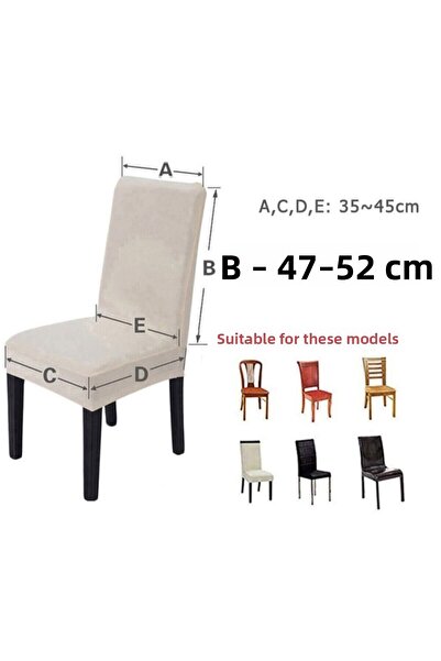 Rüzgar Ticaret Husa pentru scaun din catifea gri, 6 piese, cu elastice - Marimea Lycra