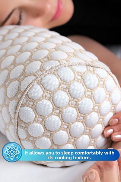 DALİSA Iceberg Cylinder Support Pillow - Multi-purpose, Oeko-tex Certified, N...